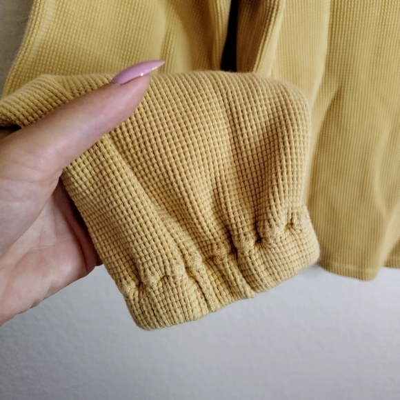 Madewell MWL Waffle Half-Zip Shirttail Sweatshirt sz Xs - Picture 7 of 8